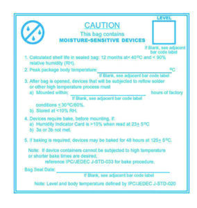 Etiquetas de advertencia de humedad
