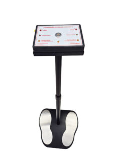 Comprobador de calzado con resultado de cada pie