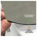 911.10165 Alfombra de goma disipativa electrostática gris moteado de 2,5 mm - Detalle 1