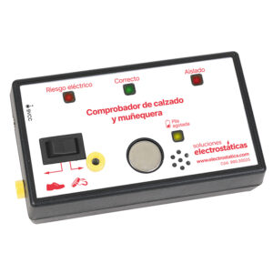 Comprobador de calzado antiestático y muñequera